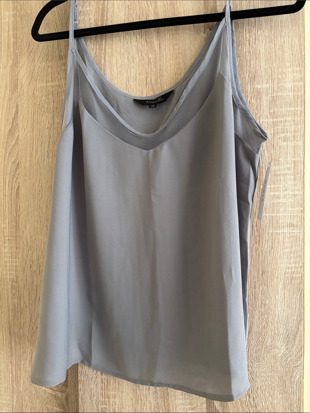 Amaryllis Silver-Gray V-Neck Satin Cami
